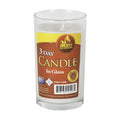 3-Day Yom Tov Candle in Glass Cup