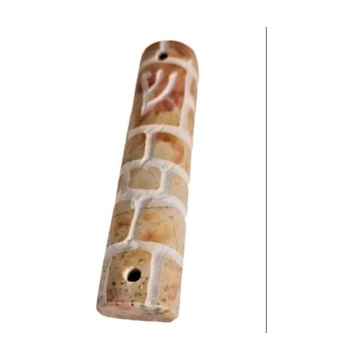 Jerusalem marble mezuzah case 7 cm