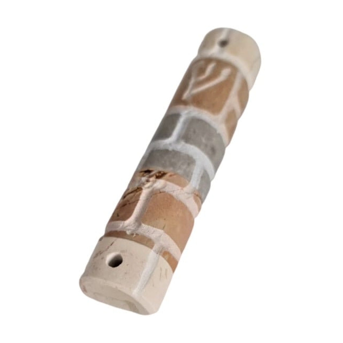 Jerusalem marble mezuzah case 10 cm