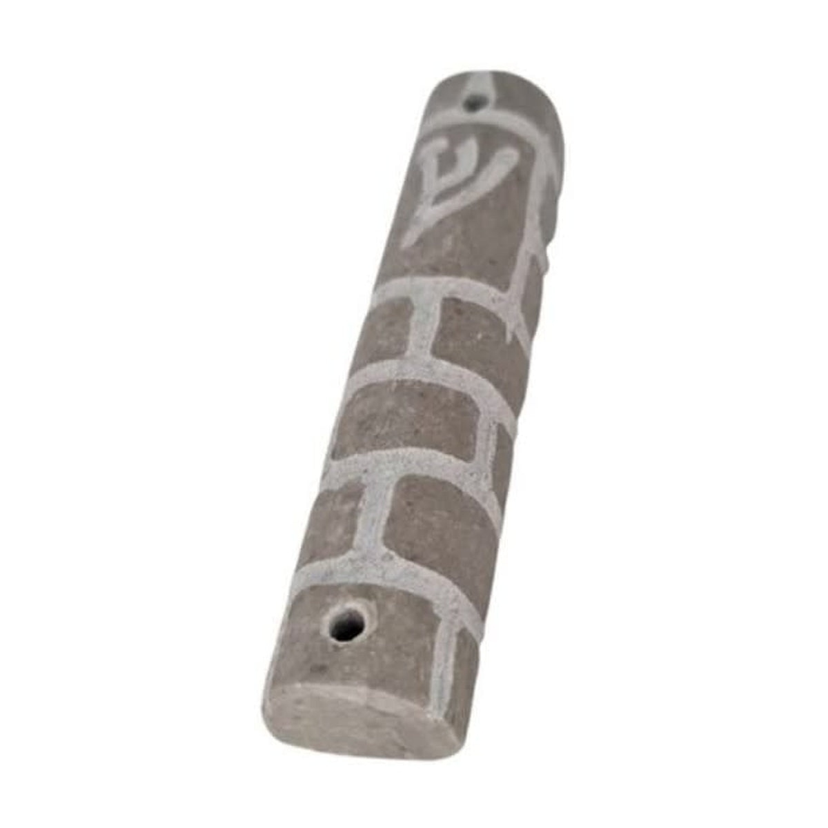 Jerusalem marble mezuzah case 7 cm