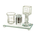 Crystal Havdala Set with Tray  22*11 cm