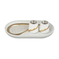Candlesticks with Blessing, Polyresin, Off-White