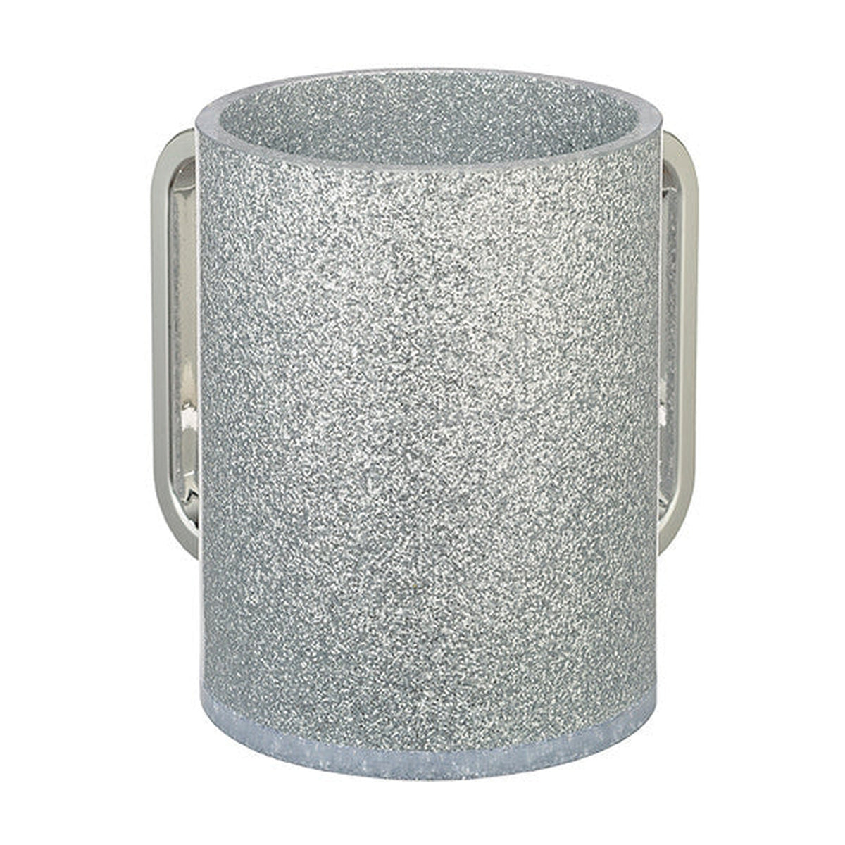 Acrylic Washing Cup 13 cm - Silver Sparkles