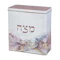 Tin Matzah Box 20.5*19 cm Pink Marble