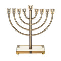 Metal Menorah with Crystal base 36cm