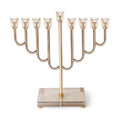 Metal Menorah 32 cm- Rose gold Finish