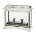 Metal and Glass Menorah Box - Silver Colour