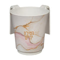Pink and Gold Marble Washing Cup - Bamboo