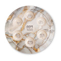 Gold Marble Seder Plate - Round