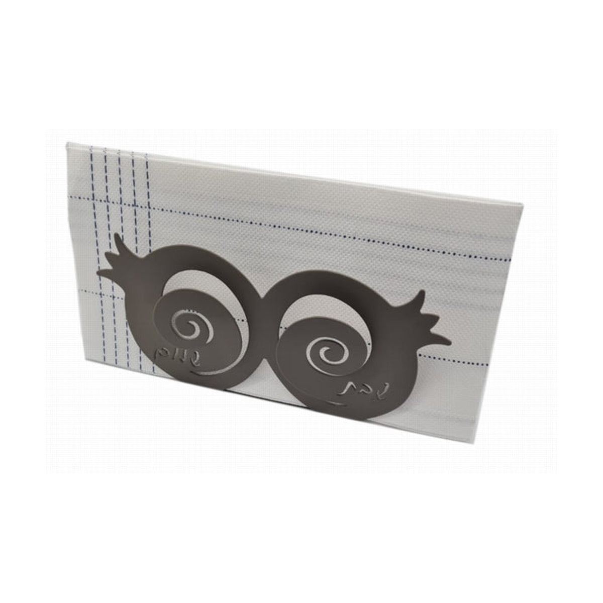 Bencher/Napkin Holder, Pomegranate, Grey
