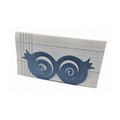 Bencher/Napkin Holder, Pomegranate, Blue