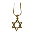 Gold-Tone Rhodium Magen David Pendant Necklace - 45 cm