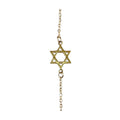 Gold-Tone Stainless Steel Magen David Bracelet - 22 cm