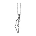 Stainless Steel Israel Map Necklace - 50 cm