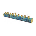 Strip Menorah, Chagall Windows, Turquoise