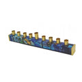 Strip Menorah, Chagall Windows, Blue