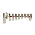 Menorah, Hammered Aluminum with Multicolour Sphere Decoration