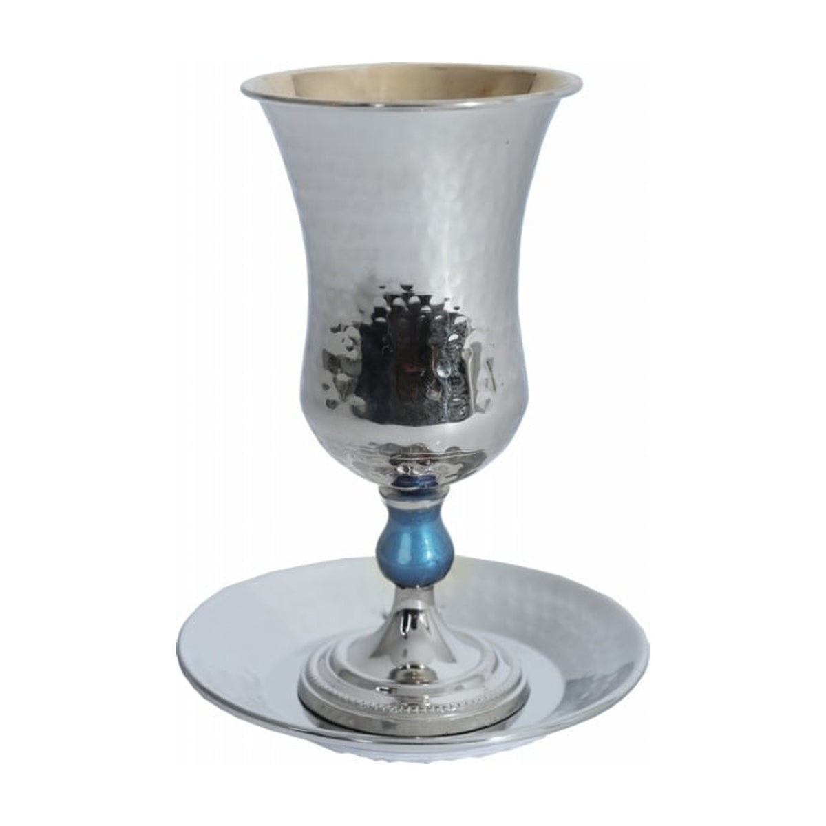 Kiddush Cup with Tray, Hammered