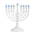 Traditional White LED Menorah