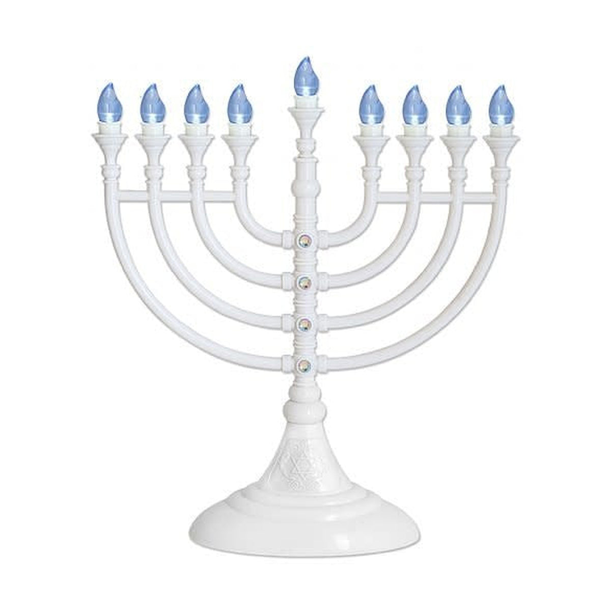Traditional White LED Menorah