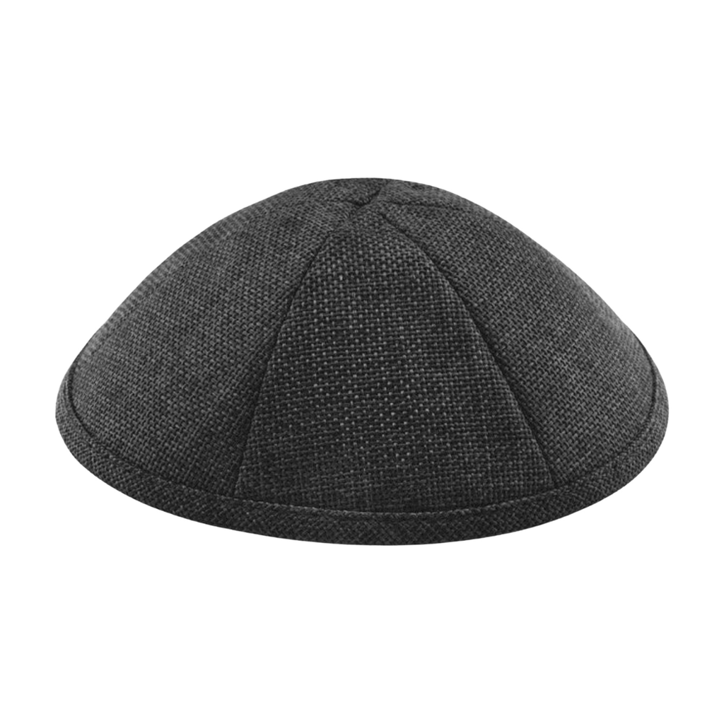 Black Burlap Kippah