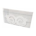 Bencher/Napkin Holder, Pomegranate, White