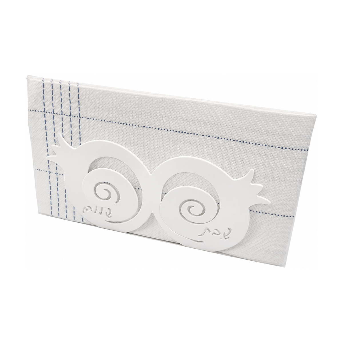 Bencher/Napkin Holder, Pomegranate, White