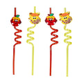 Rosh Hashanah Fun Straws, Set of 4