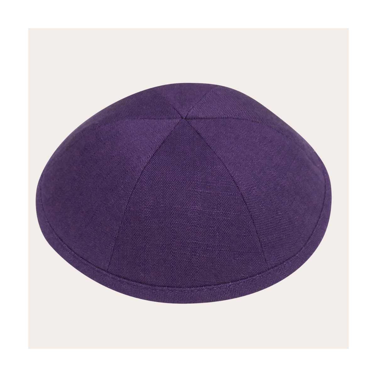 Purple Linen Kippah
