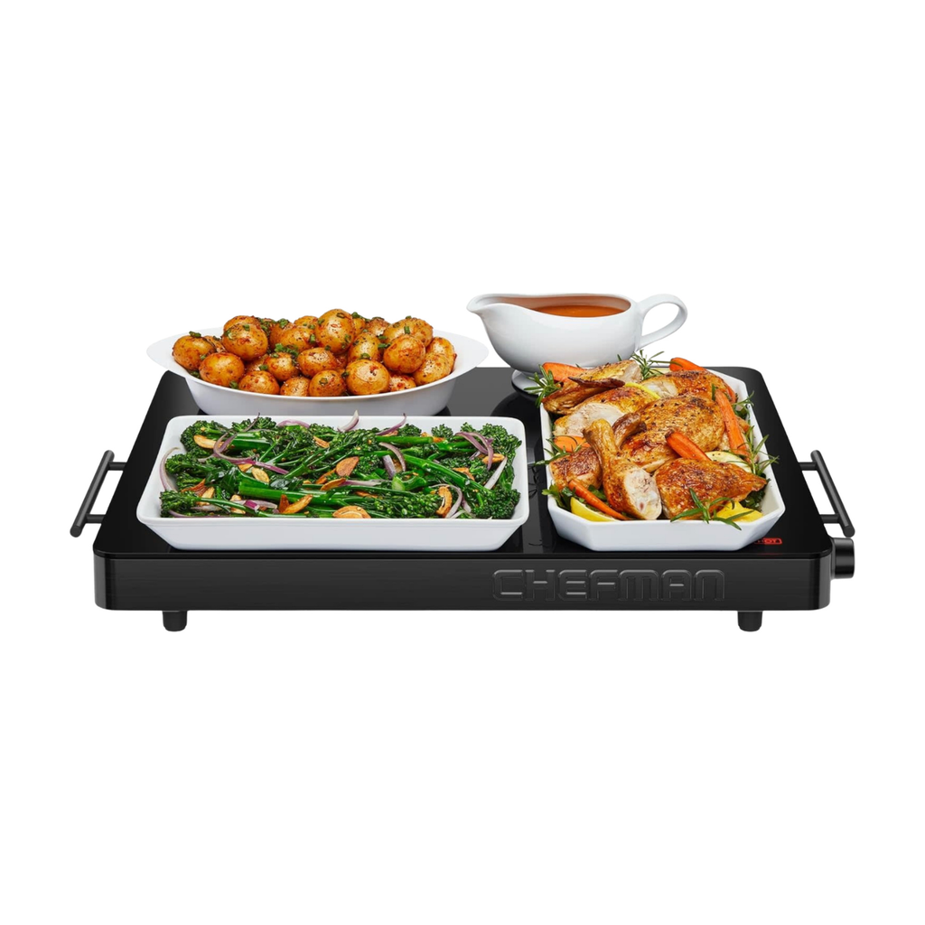 Glass-Top Warming Tray with Temperature Control