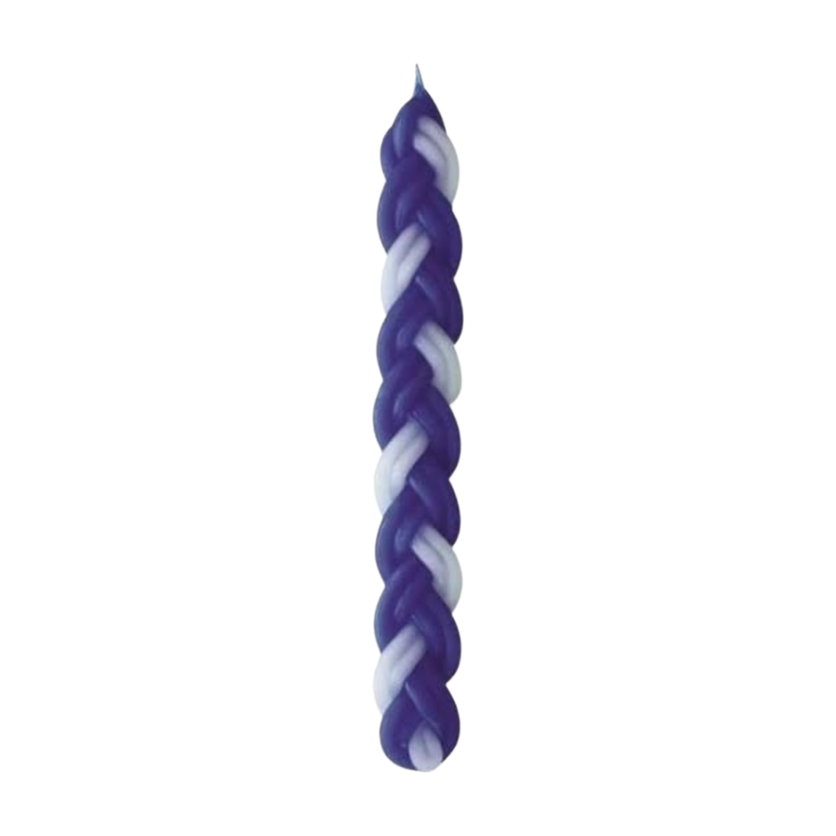 Havdallah Candle, Braided, Blue and White