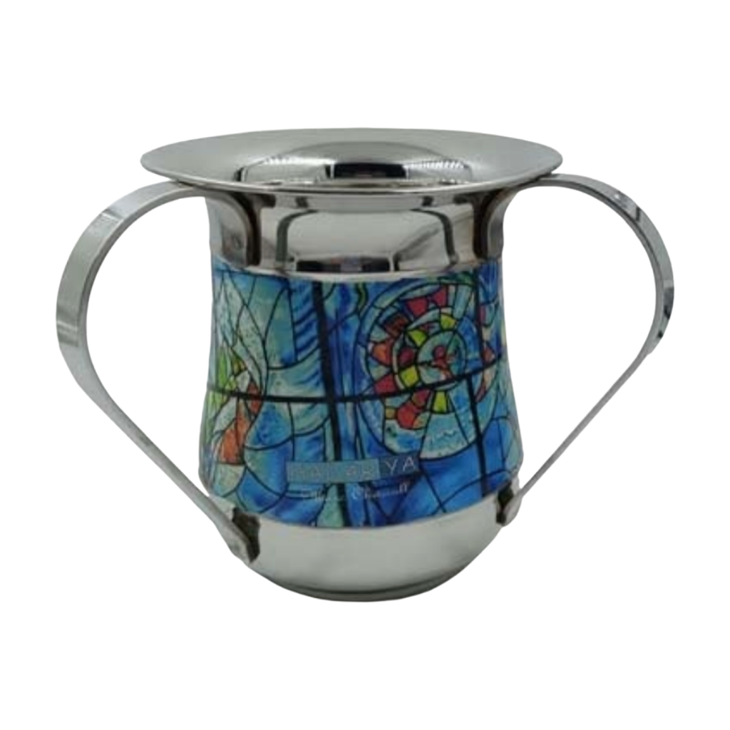 Stainless Steel Washing Cup with Chagall Windows Epoxy Décor