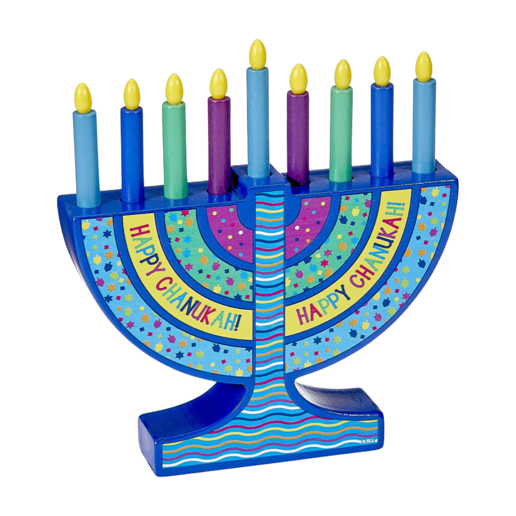 Play Menorah with Removable Wooden Candles