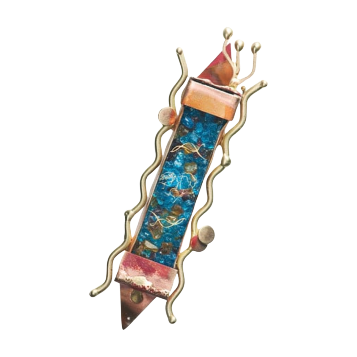 Wedding Glass Mezuzah