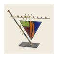 Menorah, 11'' Glass Triangle