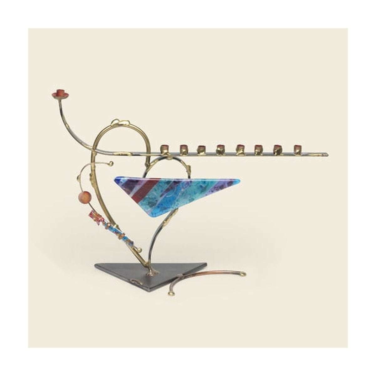 Wedding Glass Menorah