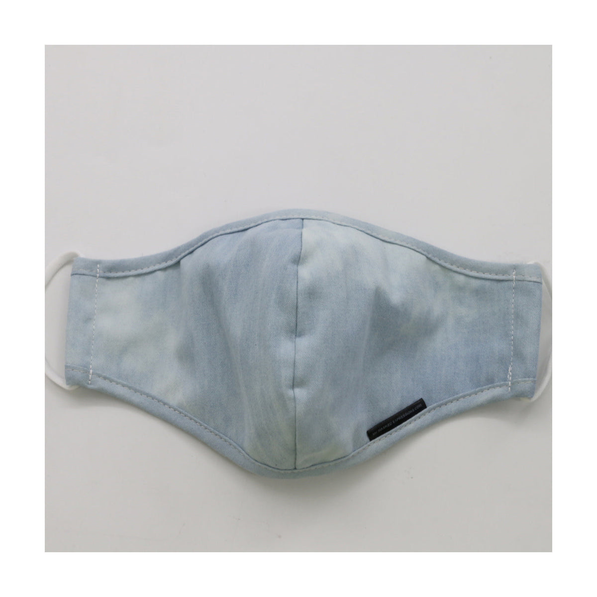 Adult Size Mask, Acid Wash Denim