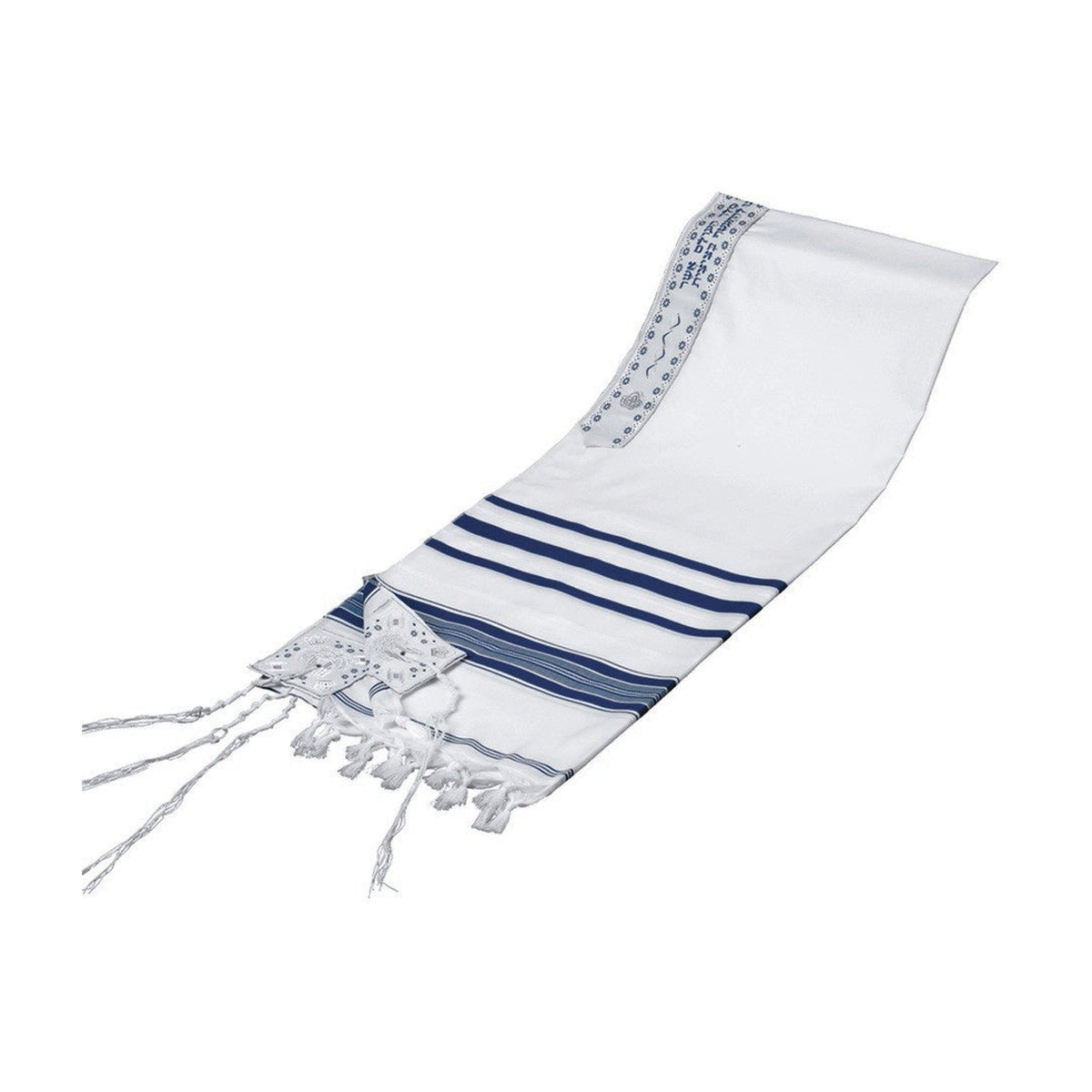 Tallit, Synthetic, Blue Stripes