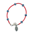 Red String Hamsa Bracelet with Eye Beads