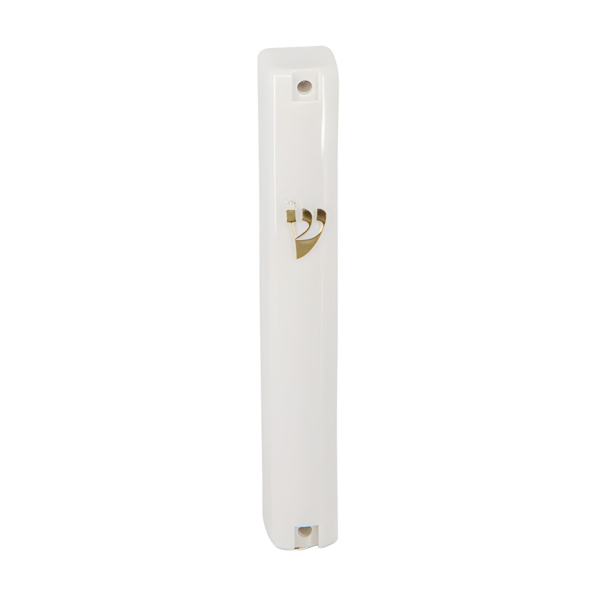 Heavy Duty Plastic Mezuzah, White, 12cm