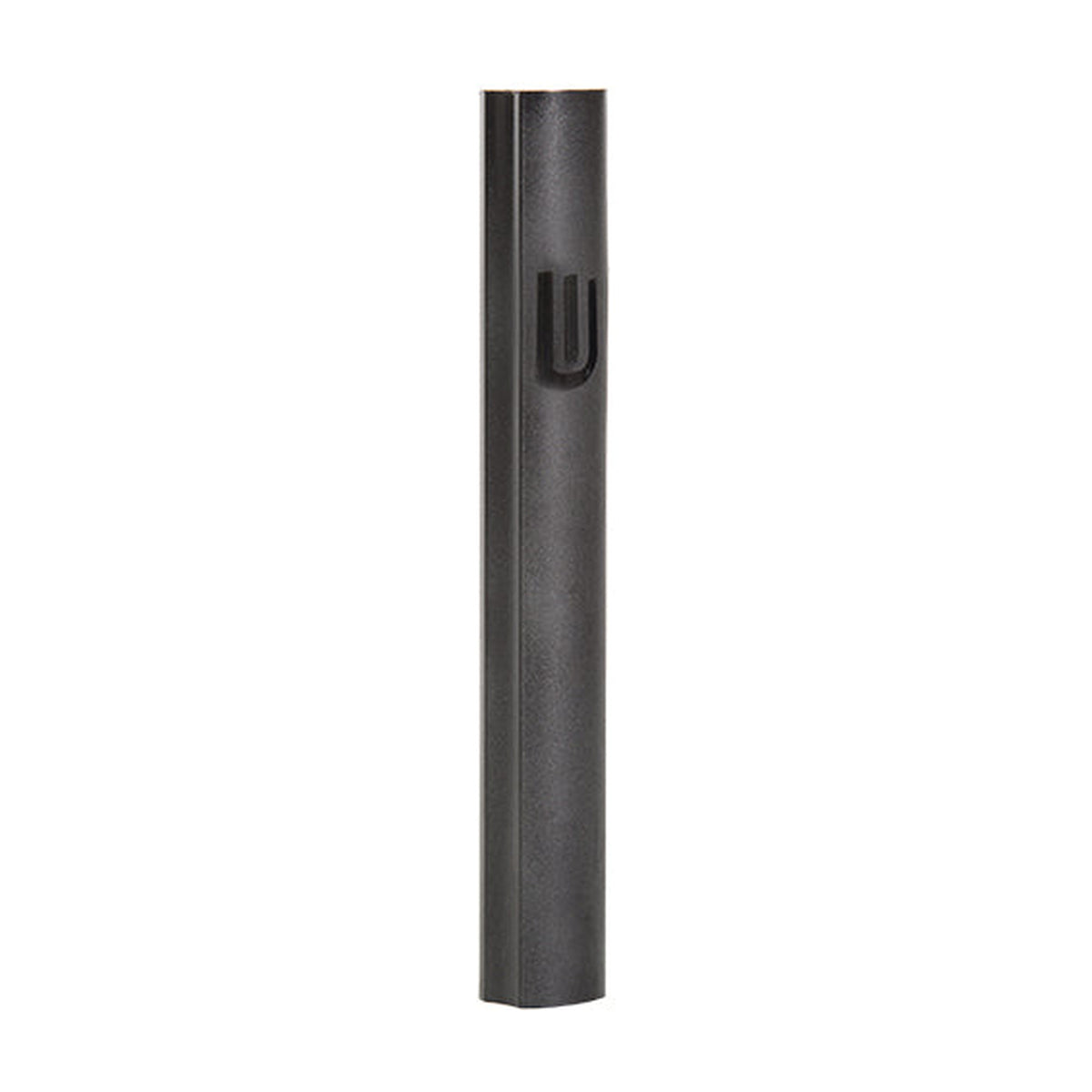 Sandblasted Aluminum Mezuzah, Black, 10cm