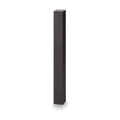 Aluminum Mezuzah with Square Profile, Black, 12cm