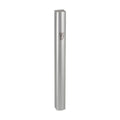 Sandblasted Aluminum Mezuzah, Matte Silver with Engraved Shin, 12cm
