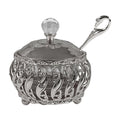 Silver-Colour Filligree Honey Dish