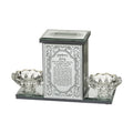 Glass Tzedakah Box Candlesticks