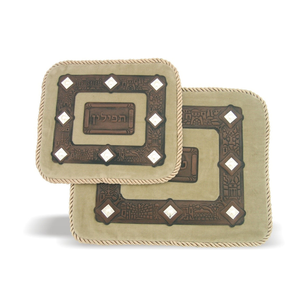 Leather Tallit and Tefillin Bag Set