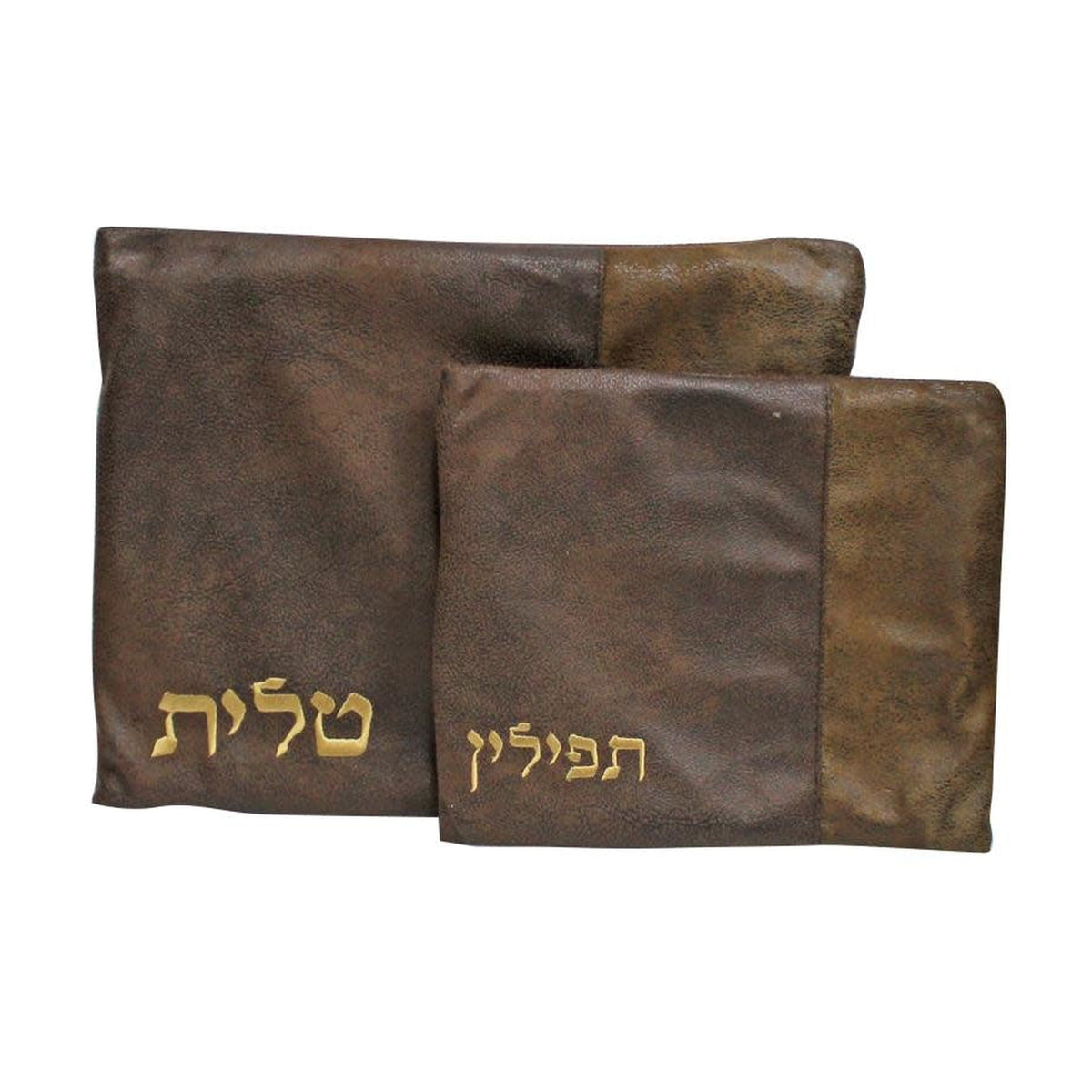 Leather Tallit and Tefillin Bag Set