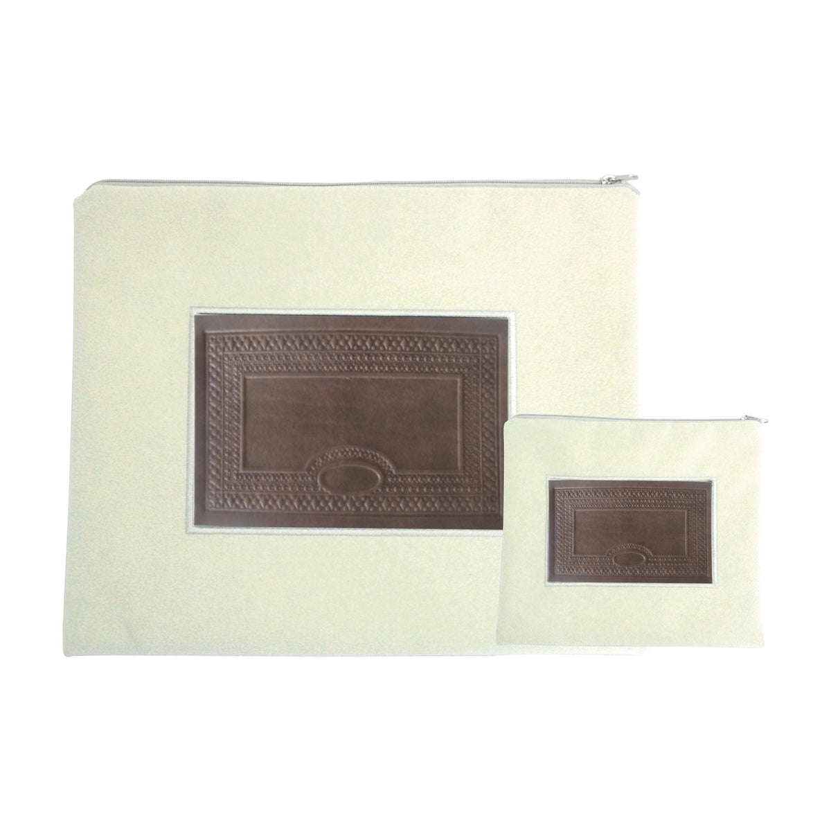 Leather detail Tallit and Tefillin Bag Set