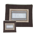 Linen Tallit and Tefillin Bag Set, Brown