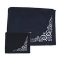 Velvet Tallit and Tefillin Set Bag, Navy